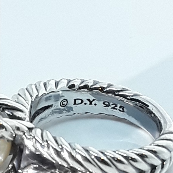 David Yurman Sterling Silver Pearl Ring - Picture 5 of 7